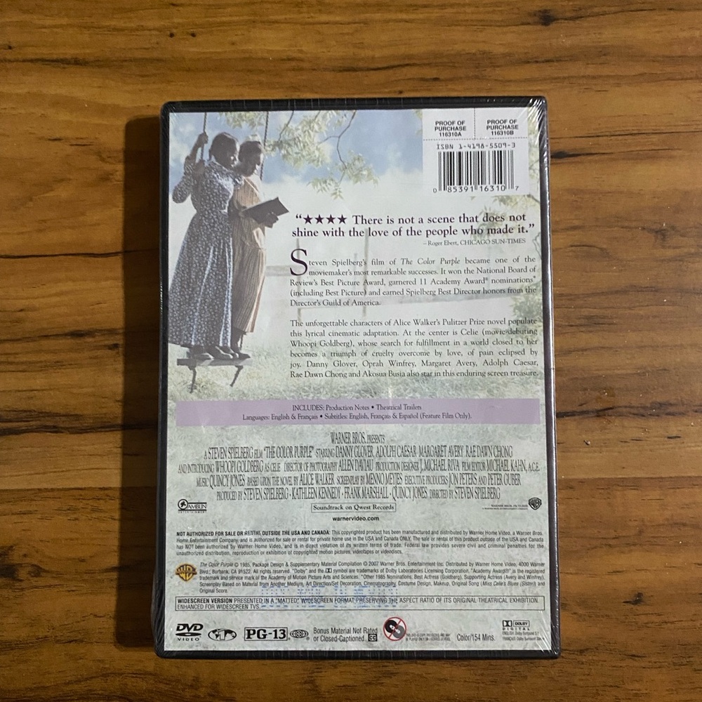 The Color Purple Movie Film DVD (New) - Picture 9 of 13